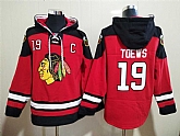 Blackhawks 19 Jonathan Toews New Red All Stitched Pullover Hoodie,baseball caps,new era cap wholesale,wholesale hats